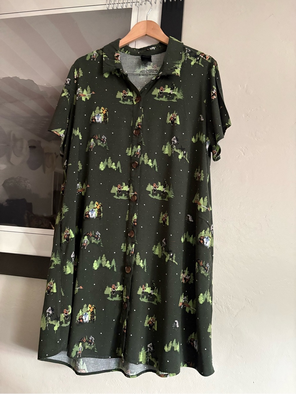 Torrid Her Universe-Button-Front Star Wars Print Nightgown \ Shirtdress